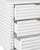Worlds Away Matthew Izzo Home Mateo Glossy White Lacquer Three Drawer Side Table With Brass Drawer Pulls For Sale - Image 4 of 6