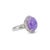 Metal 950 Platinum Gia Type a 10.09ct Purple Jade Halo Diamond Cocktail Ring Pendant, Size 6.75 For Sale - Image 7 of 10
