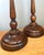 Vintage Theodore Alexander Turned Wood Candlestick Table Lamps - A Pair For Sale - Image 10 of 16