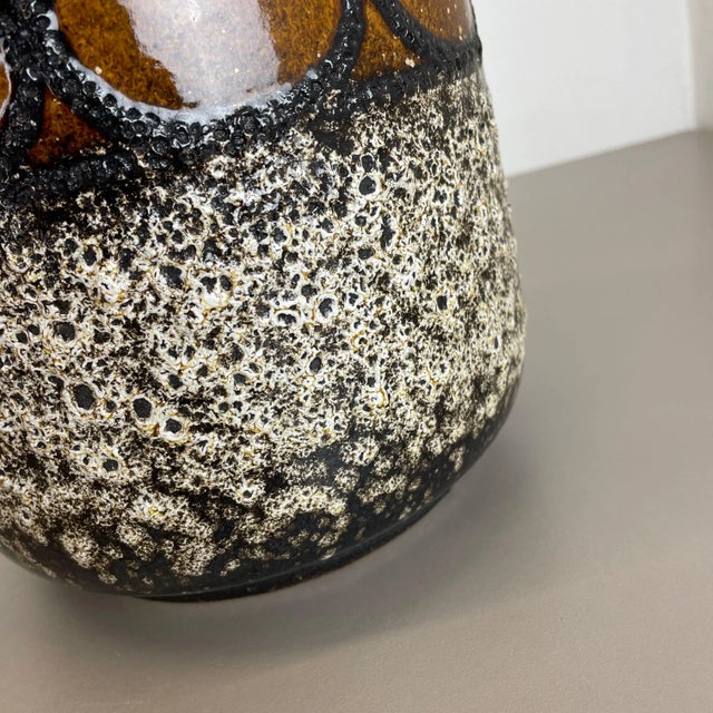 Large Multi-Color Pottery Fat Lava 408-40 Floor Vase from Scheurich, 1970s For Sale - Image 16 of 18