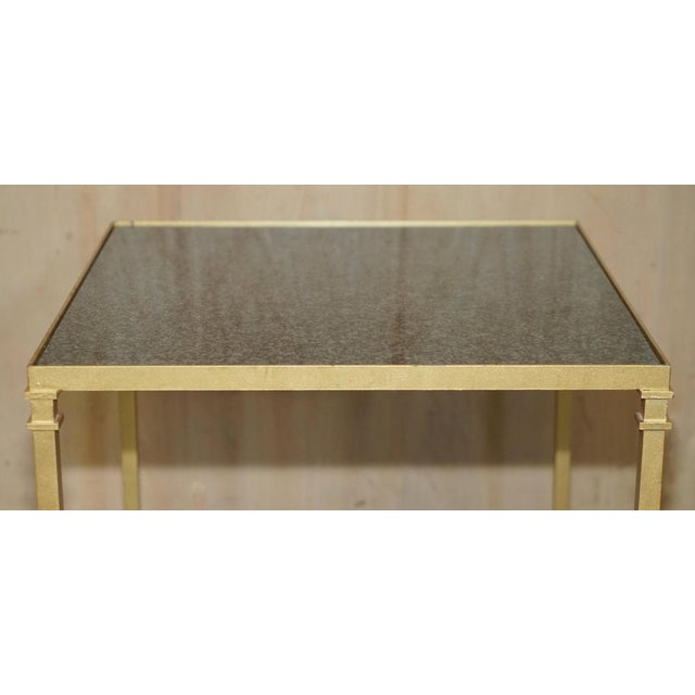 1970s Vintage Italian Marble Side Tables with Ornately Casts Bases, 1970s, Set of 2 For Sale - Image 5 of 18