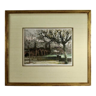 Tana Kasimir Hoernes Cityscape with Bridge c. 1940 For Sale