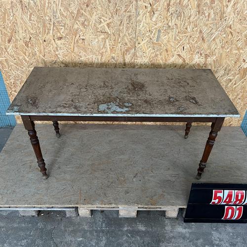 Knee Clearance: 63cm Date:1950's Maker:Handmade – France Dimensions:59cm(w) x 139cm(l) x 72cm(h) This piece is attributed...