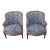 French Burl Shape Side Lounge Den Fireplace Chairs a Pair For Sale