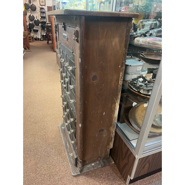 Antique 24 Drawer Apothecary Hardware Store Cabinet One of a Kind For Sale - Image 9 of 12