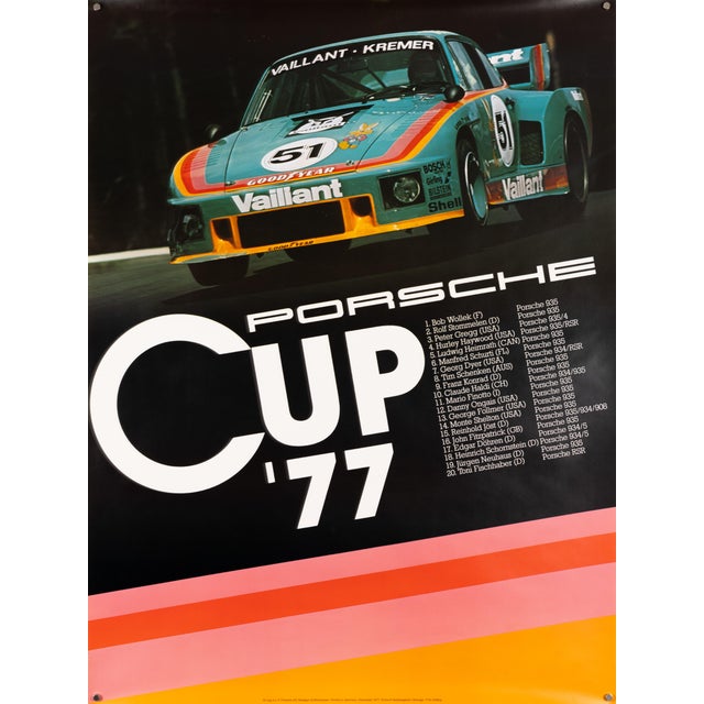 Porsche Cup Poster, 1977 For Sale - Image 3 of 9