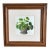 Original Signed and Framed Watercolor Painting – Pilea Peperomioides (Chinese Money Plant) For Sale