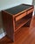 Mid 20th Century Mid-Century Modern Italian Console in Red Walnut With Black Glass Top For Sale - Image 17 of 18