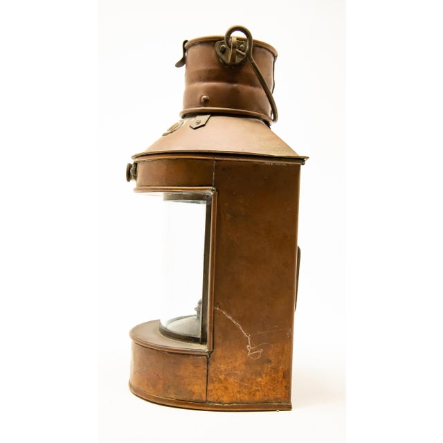 Mid 20th Century Copper Stern Ship Lantern For Sale - Image 4 of 12