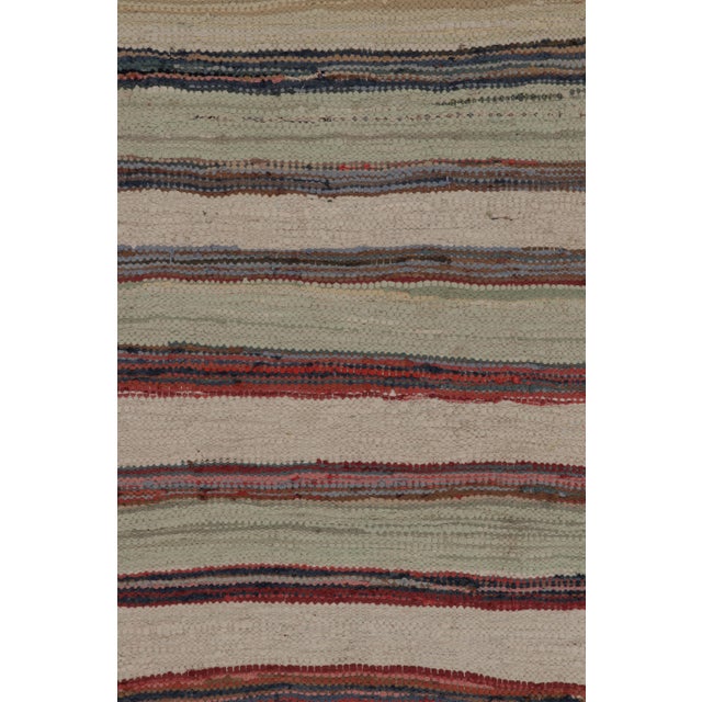 Vintage Persian Shahson Kilim With Colorful Stripes - Rug & Kilim For Sale In New York - Image 6 of 8