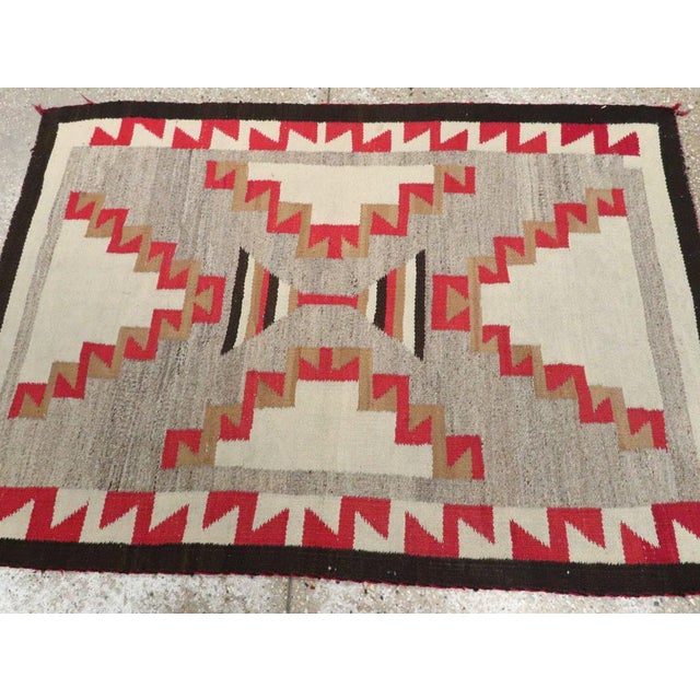 Galerie Shabab Collection Rustic Southwestern Style North American Navajo Tribal Throw Rug, Circa 1920 For Sale In New York - Image 6 of 9