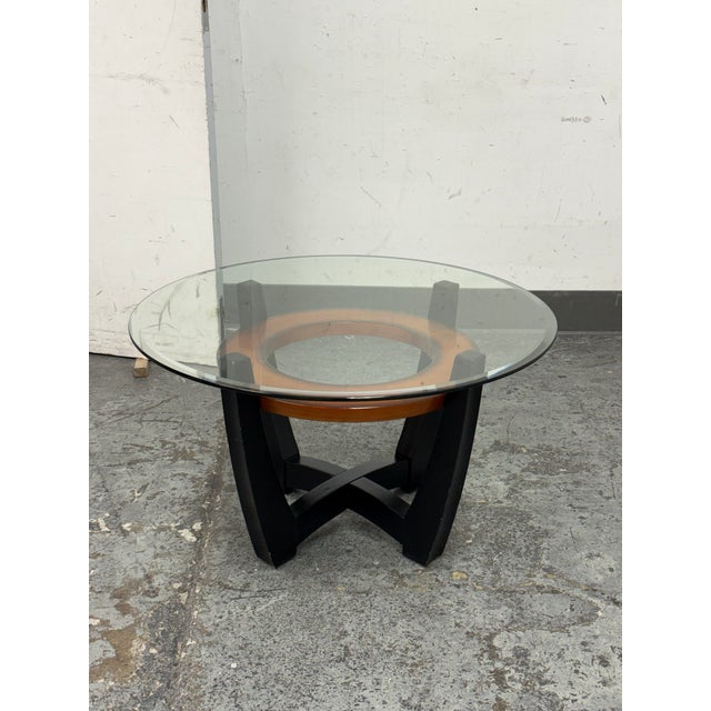Design Plus Gallery presents the Elation Coffee Table from Bassett Mirror Company. Beveled glass tops a sleek two-tone...