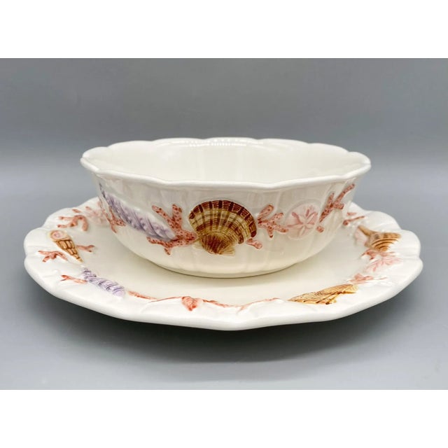 Trompe L’Oeil Otagiri Seashell Plate & Bowl – Coastal Shellcore Decor For Sale - Image 13 of 13