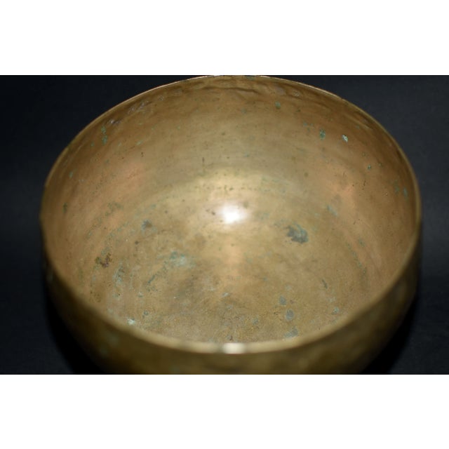 Mid 19th Century Antique Singing Bowl Hand Hammered E Tone- 4 Pieces For Sale - Image 5 of 12
