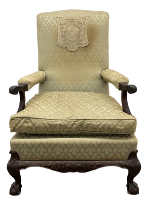 Antique 19th Century English Chippendale Open Arm Host Chair