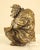 Atlie Bronze Figure of an Older Man Crouching, Reading, Striking Match (A) For Sale - Image 9 of 13