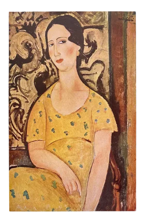 Amadeo Modigliani Vintage Vintage 1950 Limited Edition French Lithograph Print " Schoene Spanierin " 1918
