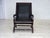Set of Vintage Armchair and Ottoman in Black Leather, 1970s For Sale - Image 6 of 18