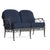 Brown Jordan Calcutta Loveseat, Textured Pewter frame with Fusion Neptune fabric For Sale - Image 12 of 12
