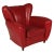This Italian red club chair was designed by Guglielmo Ulrich. This piece is attributed to the mentioned designer/maker. It...