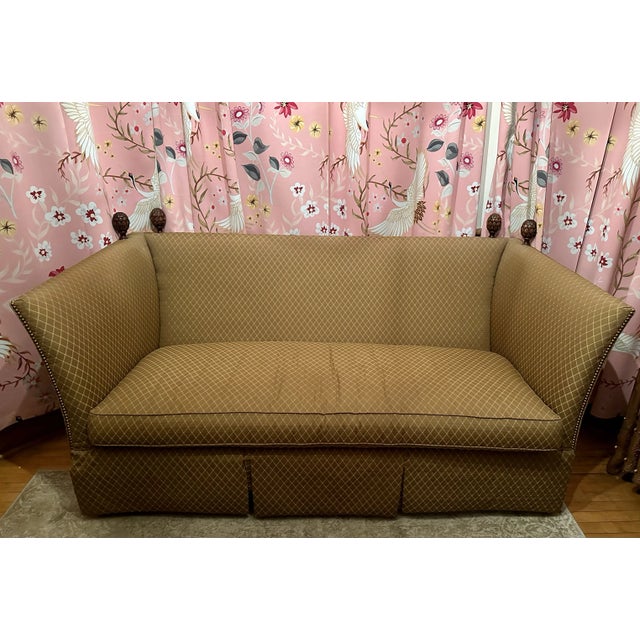 Hollywood Regency 1980s Vintage Sherrill Furniture Knole Style Hollywood Regency Sofa For Sale - Image 3 of 7
