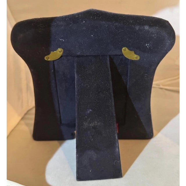 Silver Late 20th Century Art Nouveau Style Sterling Velvet Photo Frame For Sale - Image 8 of 8