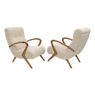 Mid-Century Modern Italian Bouclè Armchairs attributed to Paolo Buffa, 1950, Set of 2 For Sale