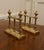 A heavy pair of Victorian brass fire dogs or fire dogs This very attractive pair of brass Fire Dogs is 9” high, 9” long...