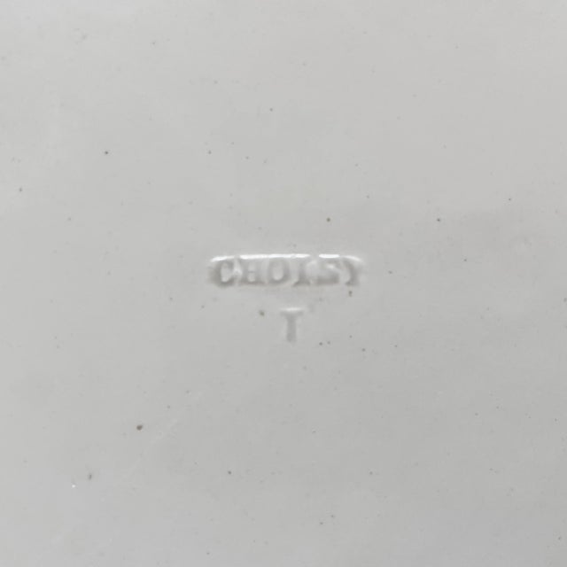 American Antique French Choisy Native American Florida Scene Creamware Plate Atala Black Transferware For Sale - Image 3 of 4