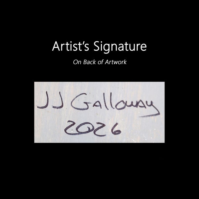 A Brackish Delight - Original Contemporary Oil Painting on Wood Panel by Jj Galloway For Sale - Image 9 of 9