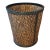 Vintage Two-Toned Wicker Wastebasket For Sale