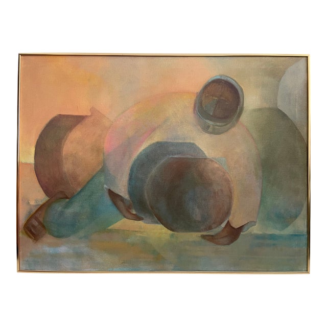 1970s Original Figurative Painting - Chicanx Artist Frank Martinez; Acrylic on Canvas For Sale