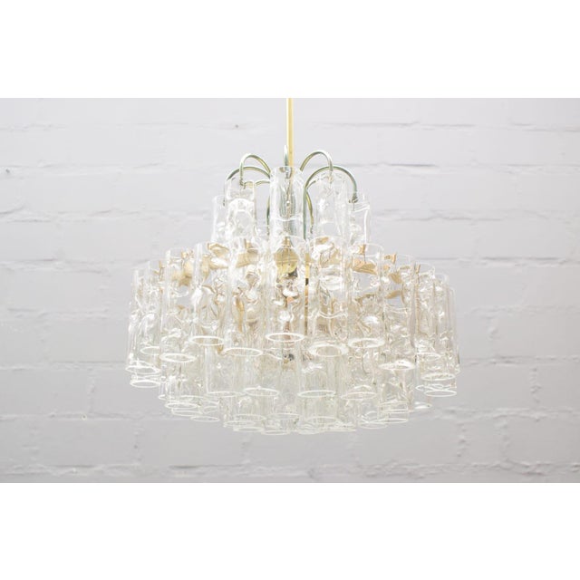 3-Tier Glass Tube Chandelier by Doria, 1960s For Sale - Image 6 of 13