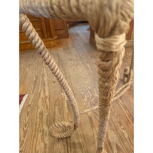 MCM Nautical Style Rope Table W/Glass Top For Sale In Philadelphia - Image 6 of 12