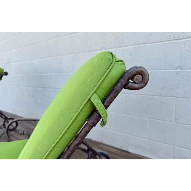 1960s Vintage Pair Brown Jordan Florentine Chaise Lounge Chairs With Original Cushions For Sale - Image 5 of 18