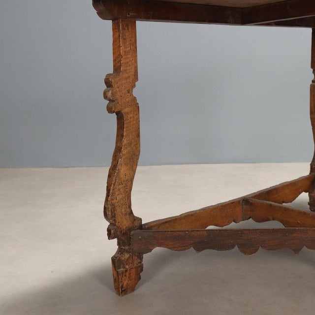 Baroque Demi Lune Console Table in Walnut For Sale - Image 4 of 8