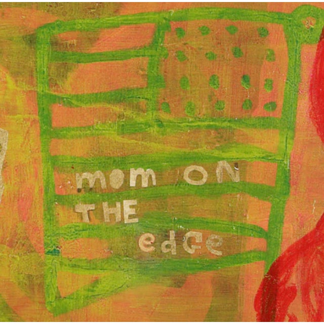 Mom on the Edge by Patricia Zinsmeister Parker (1934 - 2024) Mixed Media on Canvas, 2005, 68" x 74" Patricia Zinsmeister...