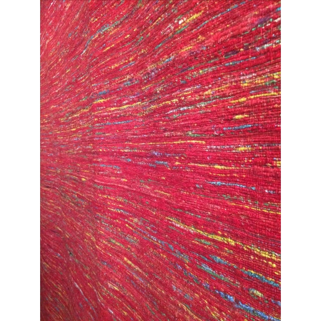 Sari-silk Modern Rug. Hand Tufted. Fine weave. These Modern rugs are sure to add a touch of modern elegance to any room in...