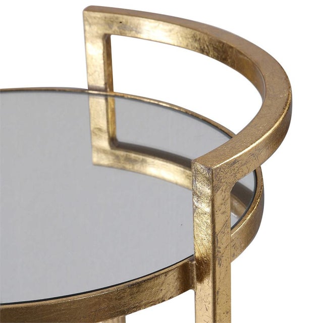 Regency Round Gold Drink Table For Sale - Image 4 of 5