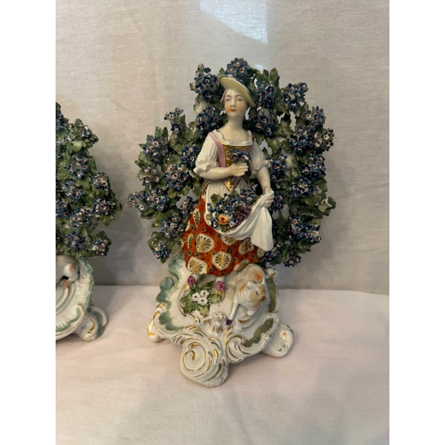 Pair of Mid 18th Century Chelsea Derby Bocage Figurines For Sale - Image 11 of 11