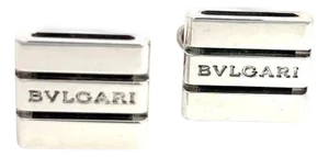 1990s Pair of Bvlgari Bulgari Estate Cufflinks Sterling Silver
