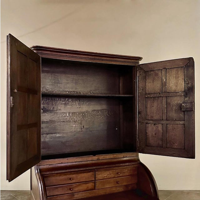 19th Century French Bookcase ~ Cylinder Secretary For Sale - Image 14 of 18