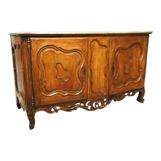 Exceptional and Large Walnut Wood Buffet De Chateau, Nimes, France, C. 1750 For Sale