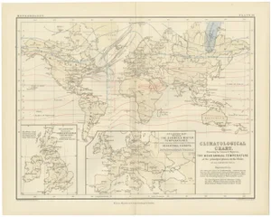 Climatological Map by A.K. Johnston, 1852