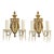1930s American Sconces, High Quality Brass With Crystals, Gold Patina - A Pair, Hollywood Regency For Sale