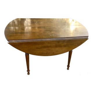 Vtg. Ethan Allen Americana Style Maple Drop Leaf Table W/Two Leaves For Sale