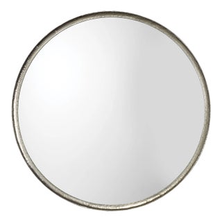 Jamie Young Refined Round Mirror in Silver For Sale
