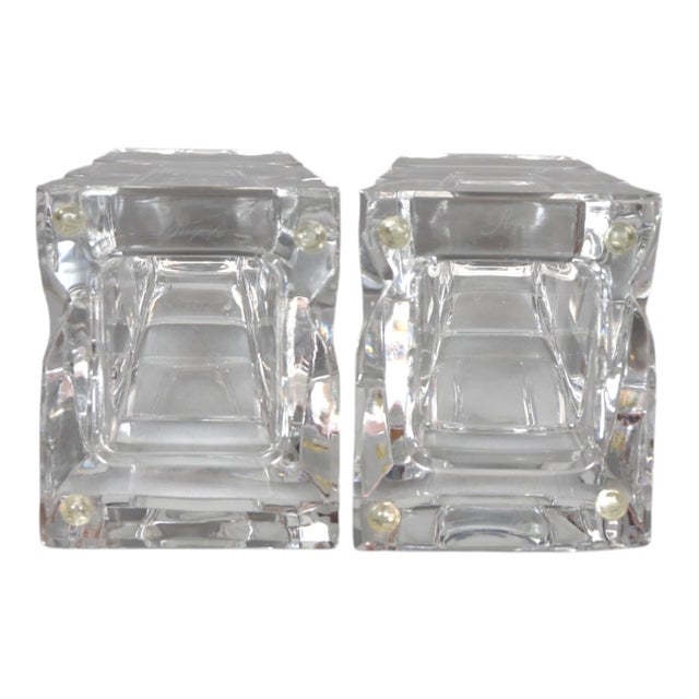 Rogaska "Legacy" Lead Crystal Bookends, a Pair For Sale In Tampa - Image 6 of 7