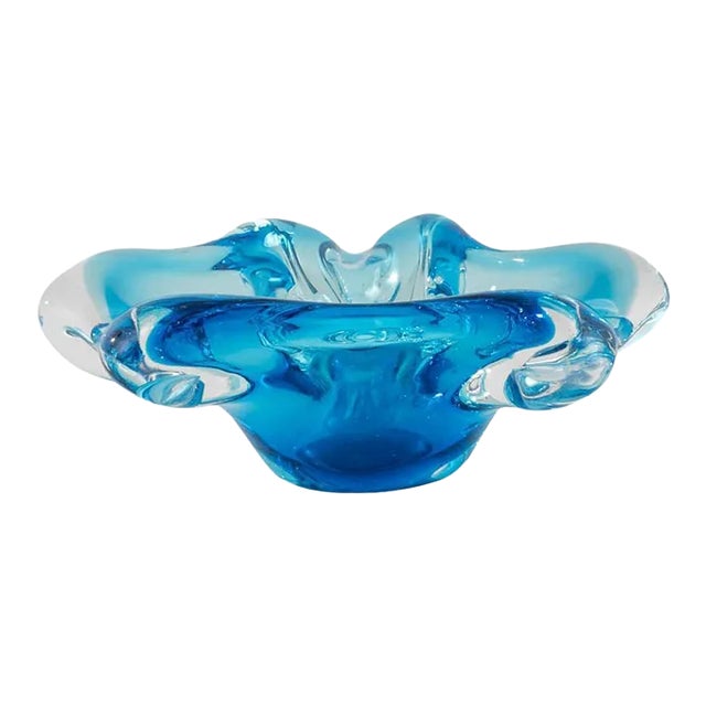 Vintage Italian Glass Plateau For Sale