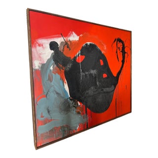 Wesley Kimler — Monumental Abstract Expressionist Painting (98" X 86"), Framed For Sale